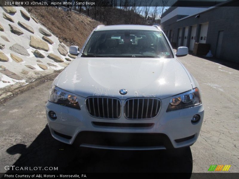 Alpine White / Sand Beige 2014 BMW X3 xDrive28i