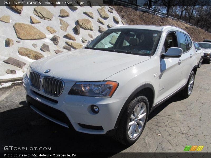 Alpine White / Sand Beige 2014 BMW X3 xDrive28i