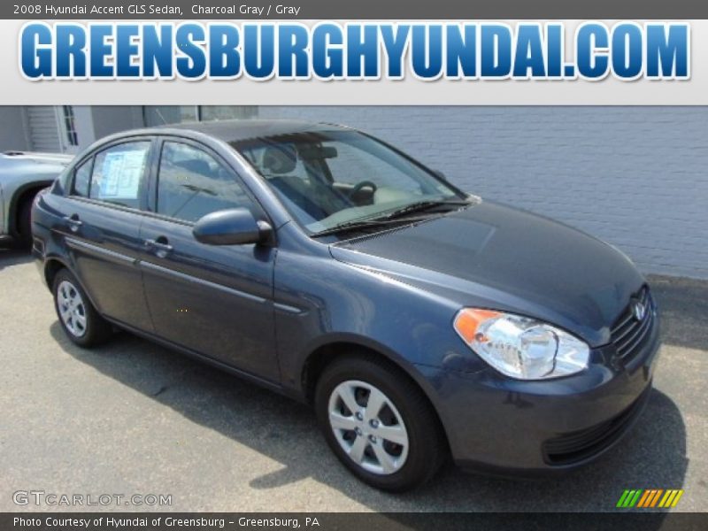 Charcoal Gray / Gray 2008 Hyundai Accent GLS Sedan