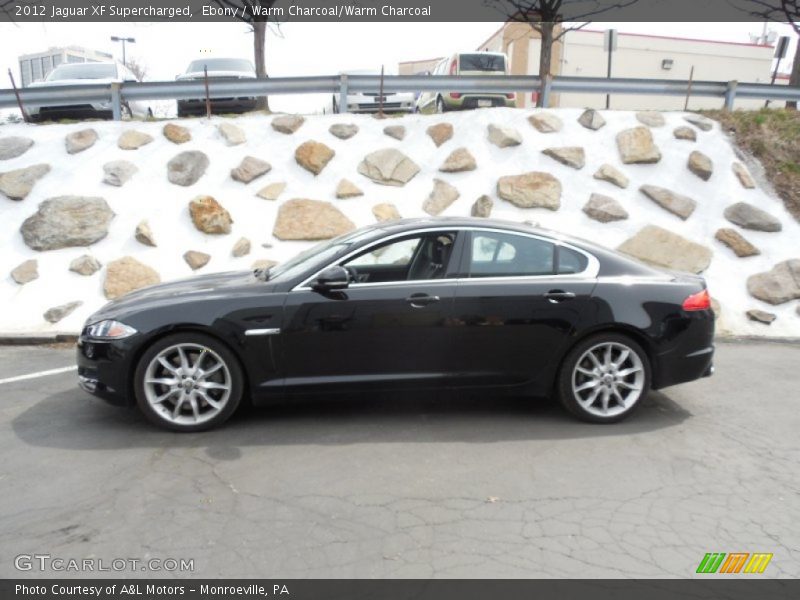 Ebony / Warm Charcoal/Warm Charcoal 2012 Jaguar XF Supercharged