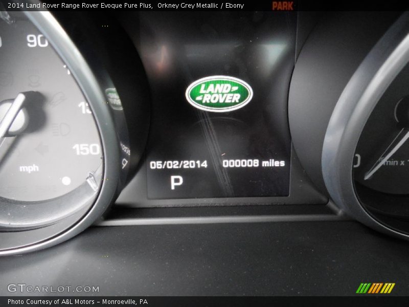 Orkney Grey Metallic / Ebony 2014 Land Rover Range Rover Evoque Pure Plus