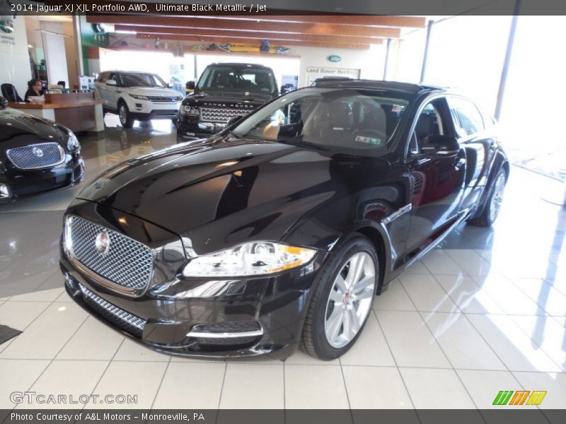 Ultimate Black Metallic / Jet 2014 Jaguar XJ XJL Portfolio AWD