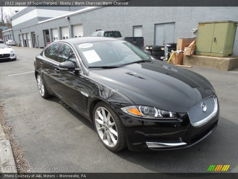 Ebony / Warm Charcoal/Warm Charcoal 2012 Jaguar XF Supercharged