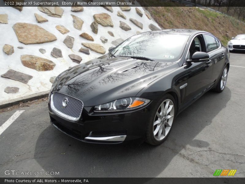 Ebony / Warm Charcoal/Warm Charcoal 2012 Jaguar XF Supercharged