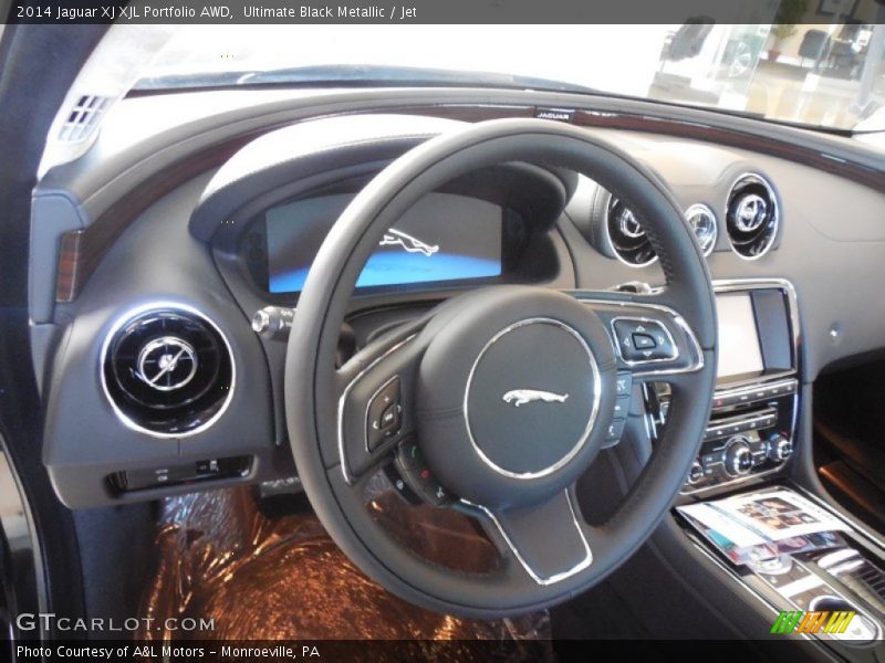 Ultimate Black Metallic / Jet 2014 Jaguar XJ XJL Portfolio AWD