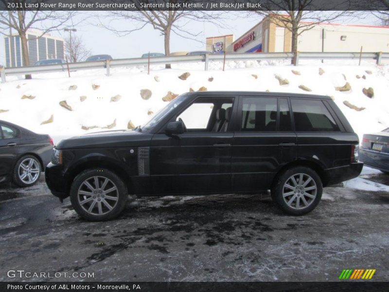 Santorini Black Metallic / Jet Black/Jet Black 2011 Land Rover Range Rover Supercharged