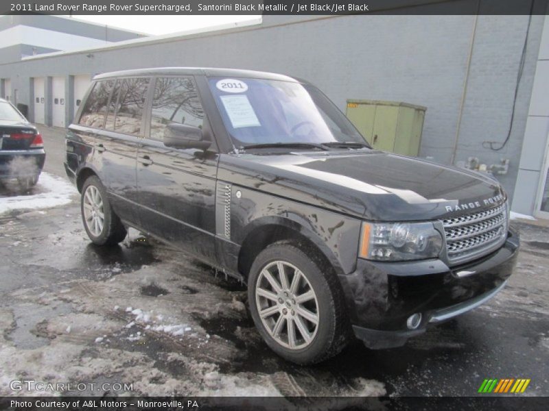 Santorini Black Metallic / Jet Black/Jet Black 2011 Land Rover Range Rover Supercharged