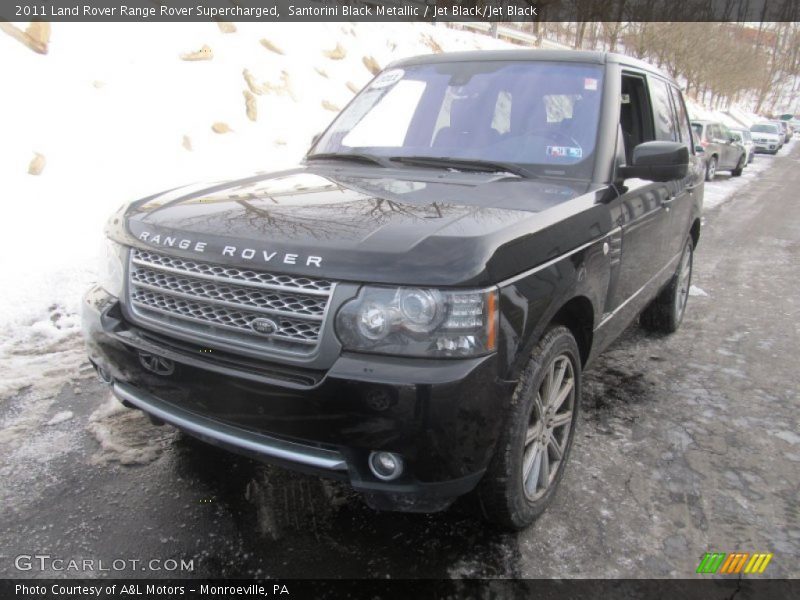 Santorini Black Metallic / Jet Black/Jet Black 2011 Land Rover Range Rover Supercharged