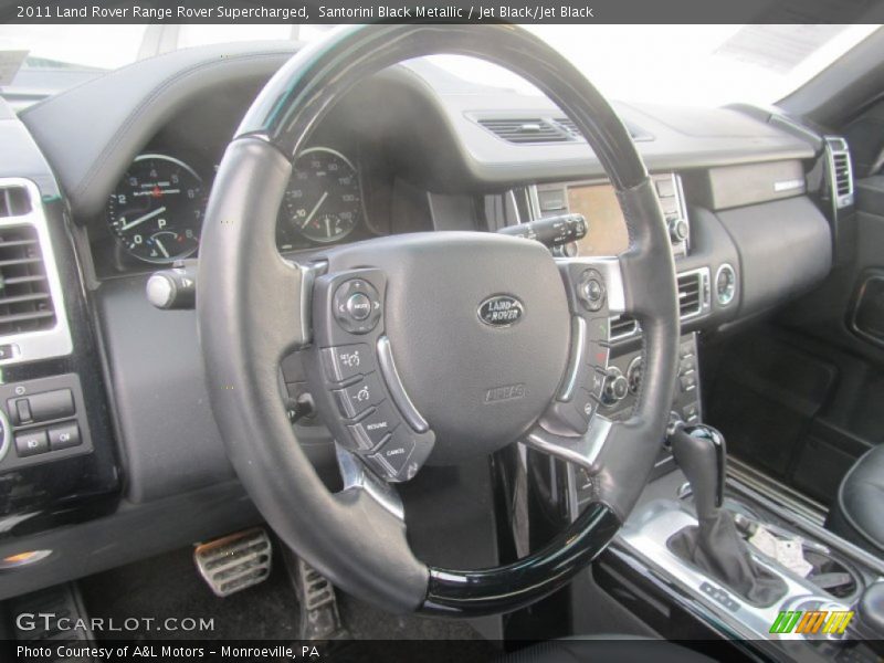 Santorini Black Metallic / Jet Black/Jet Black 2011 Land Rover Range Rover Supercharged
