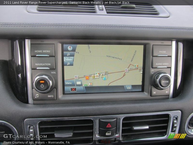 Santorini Black Metallic / Jet Black/Jet Black 2011 Land Rover Range Rover Supercharged