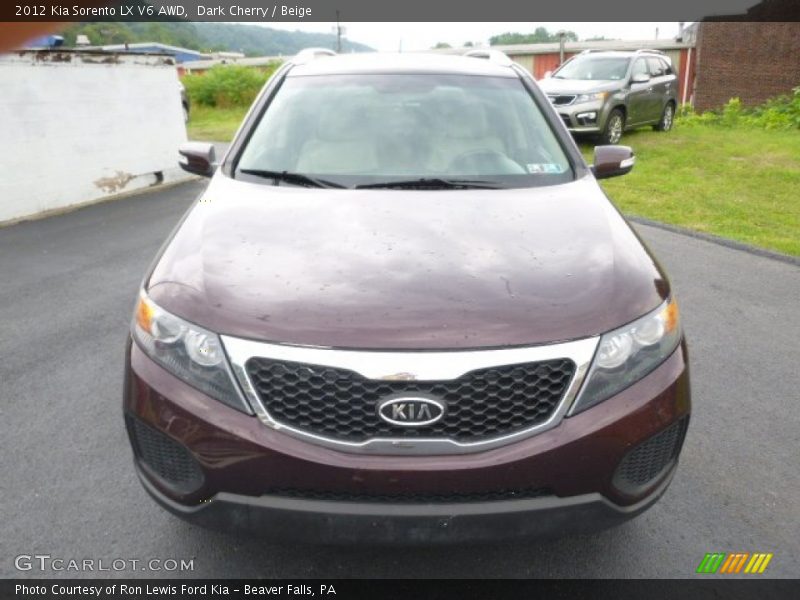 Dark Cherry / Beige 2012 Kia Sorento LX V6 AWD