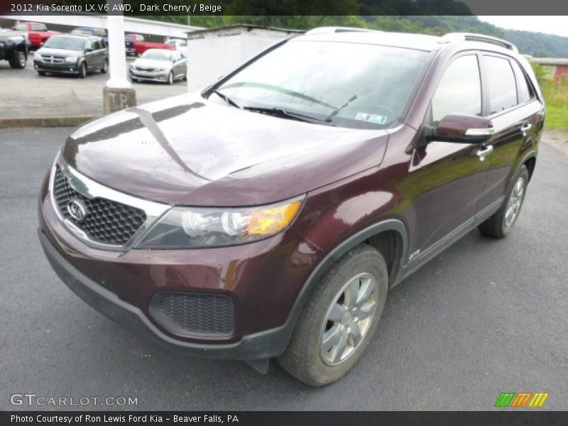 Dark Cherry / Beige 2012 Kia Sorento LX V6 AWD