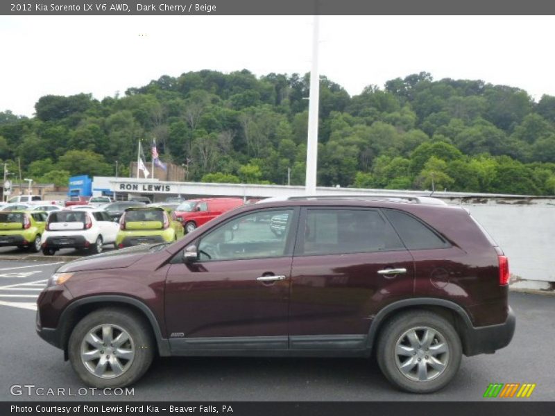 Dark Cherry / Beige 2012 Kia Sorento LX V6 AWD
