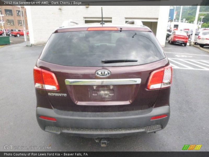 Dark Cherry / Beige 2012 Kia Sorento LX V6 AWD