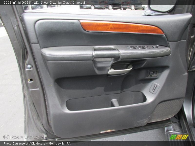Silver Graphite Gray / Charcoal 2008 Infiniti QX 56 4WD