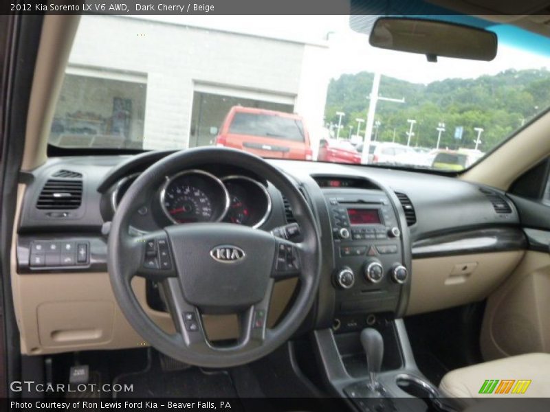 Dark Cherry / Beige 2012 Kia Sorento LX V6 AWD