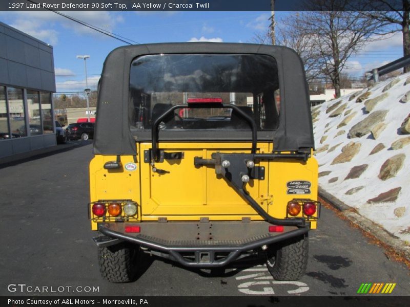 AA Yellow / Charcoal Twill 1997 Land Rover Defender 90 Soft Top