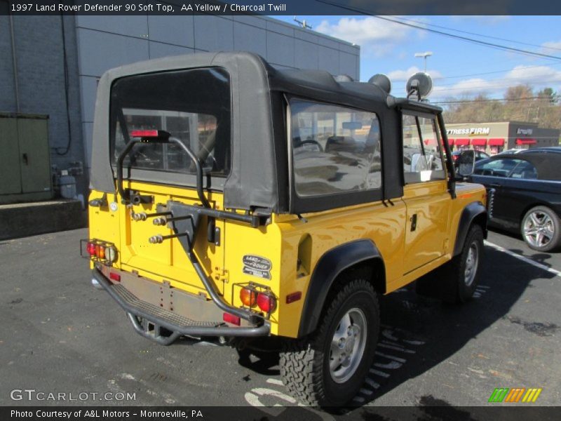 AA Yellow / Charcoal Twill 1997 Land Rover Defender 90 Soft Top