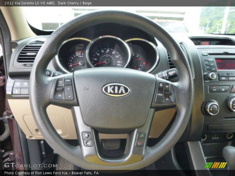 Dark Cherry / Beige 2012 Kia Sorento LX V6 AWD