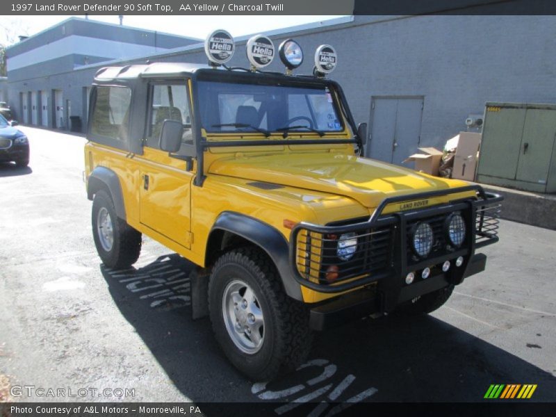 AA Yellow / Charcoal Twill 1997 Land Rover Defender 90 Soft Top