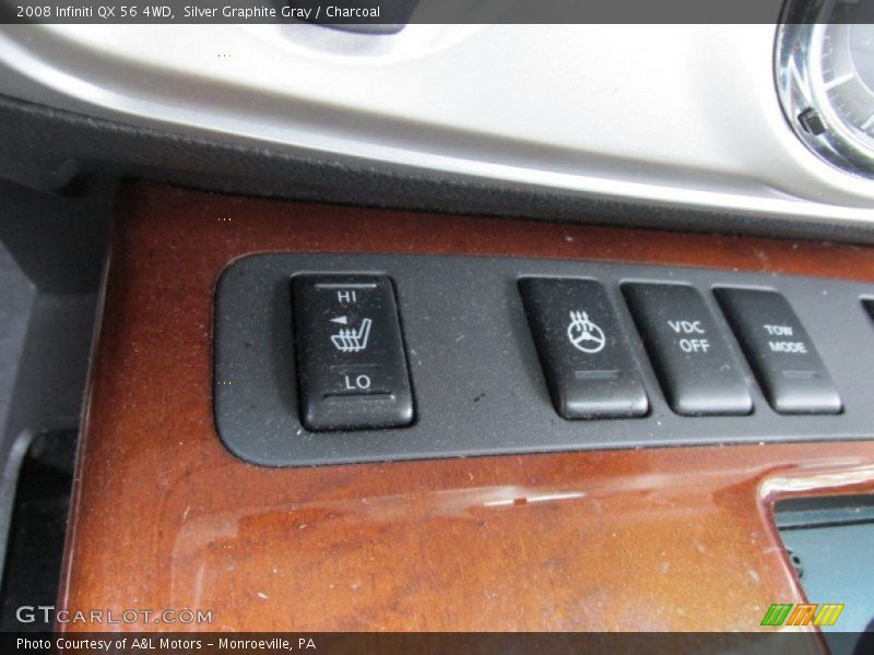 Silver Graphite Gray / Charcoal 2008 Infiniti QX 56 4WD
