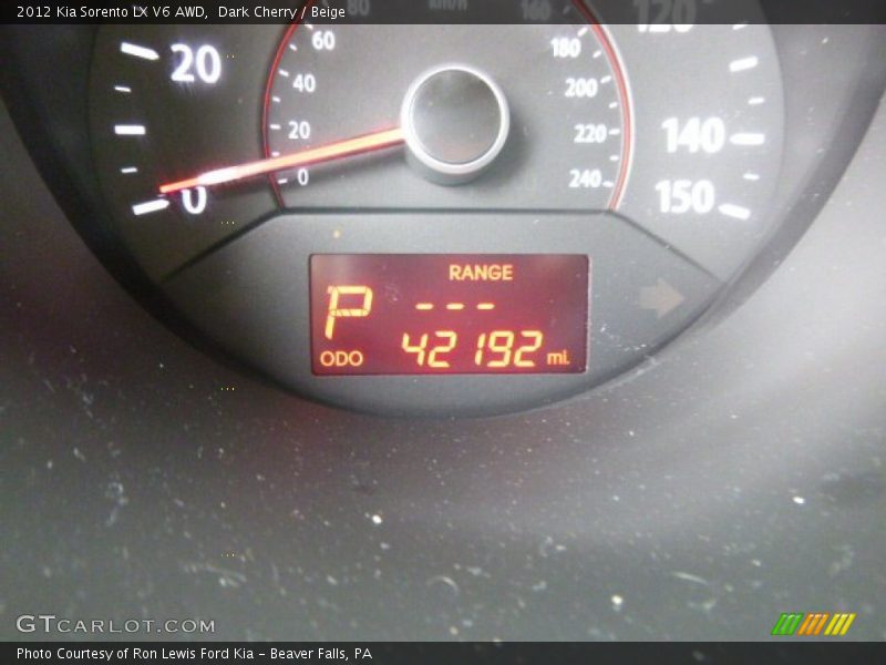 Dark Cherry / Beige 2012 Kia Sorento LX V6 AWD