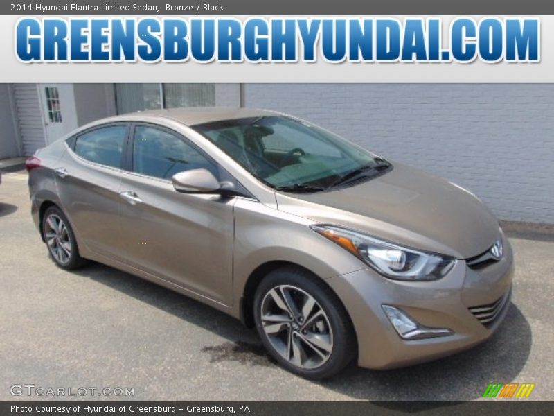 Bronze / Black 2014 Hyundai Elantra Limited Sedan