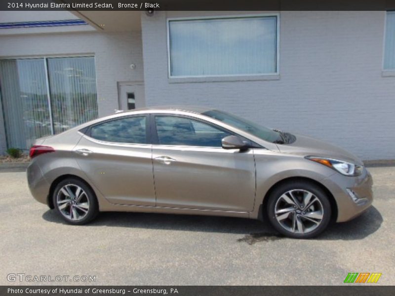 Bronze / Black 2014 Hyundai Elantra Limited Sedan