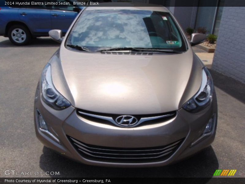 Bronze / Black 2014 Hyundai Elantra Limited Sedan