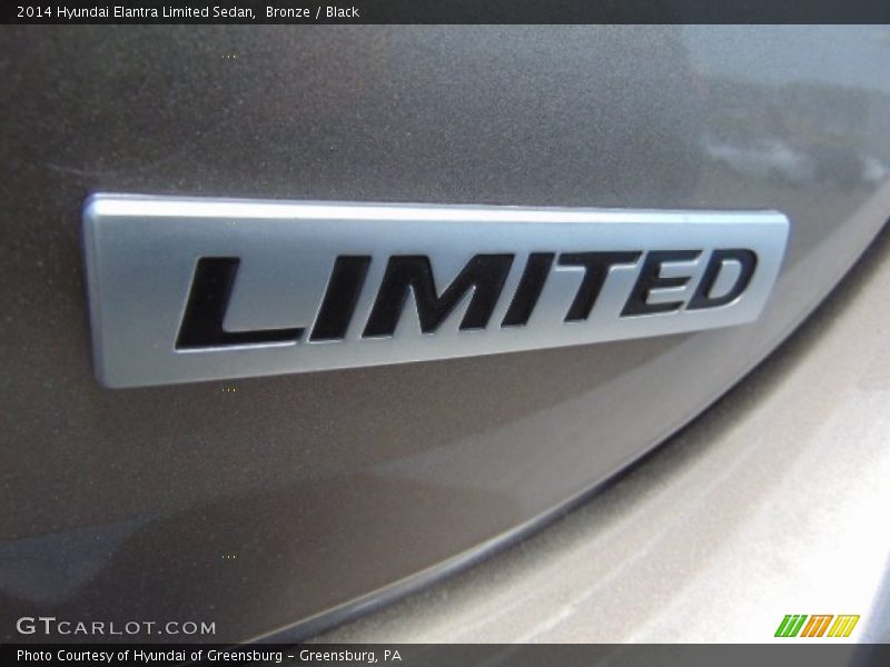 Bronze / Black 2014 Hyundai Elantra Limited Sedan