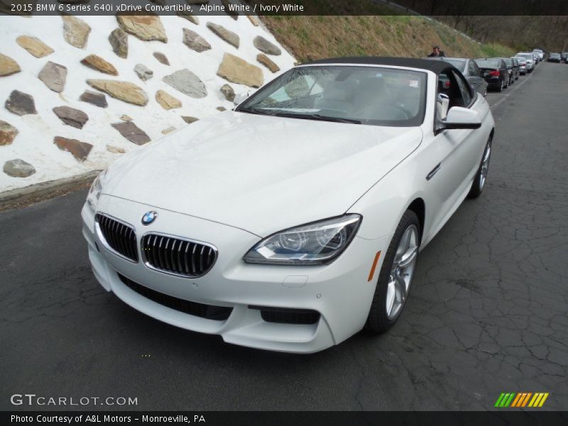 Alpine White / Ivory White 2015 BMW 6 Series 640i xDrive Convertible