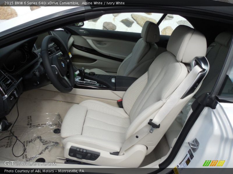  2015 6 Series 640i xDrive Convertible Ivory White Interior