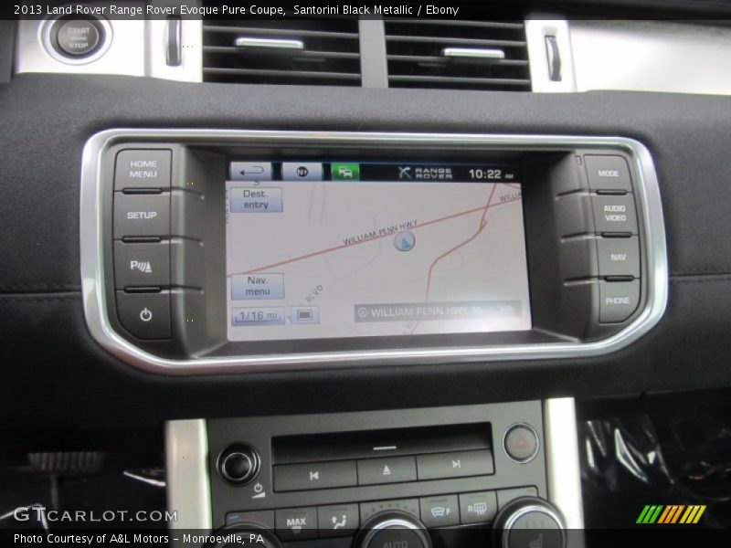 Navigation of 2013 Range Rover Evoque Pure Coupe