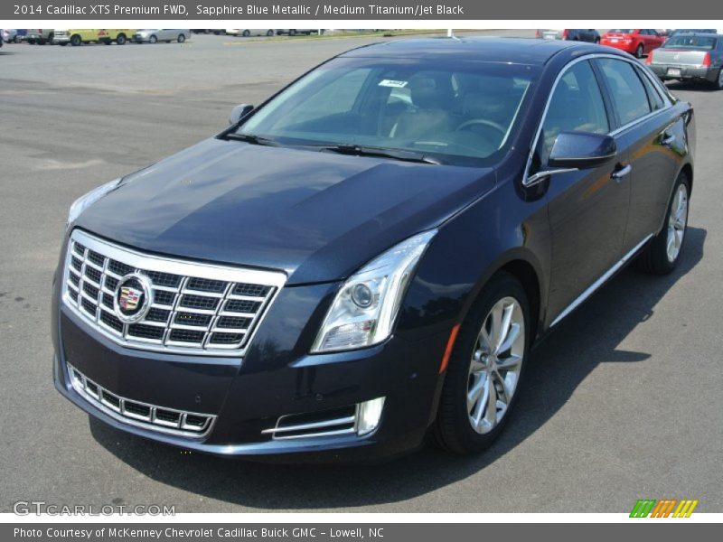 Sapphire Blue Metallic / Medium Titanium/Jet Black 2014 Cadillac XTS Premium FWD