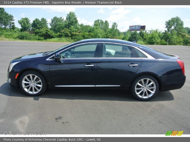 Sapphire Blue Metallic / Medium Titanium/Jet Black 2014 Cadillac XTS Premium FWD