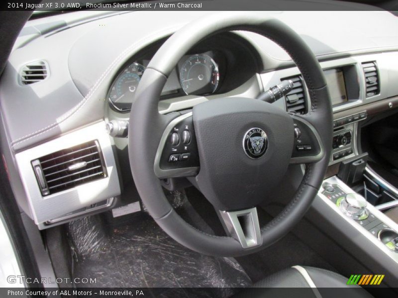 Rhodium Silver Metallic / Warm Charcoal 2014 Jaguar XF 3.0 AWD