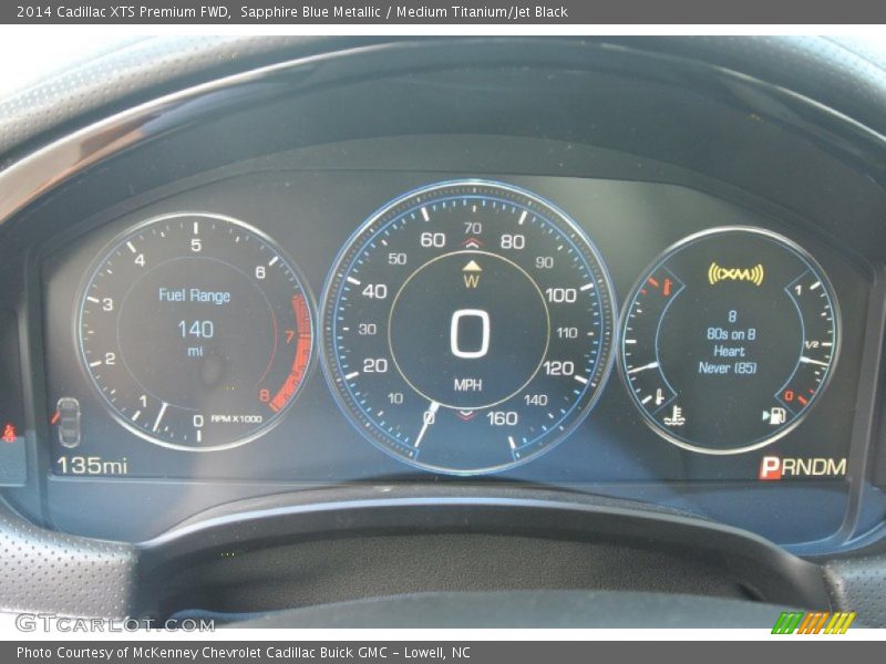 Sapphire Blue Metallic / Medium Titanium/Jet Black 2014 Cadillac XTS Premium FWD