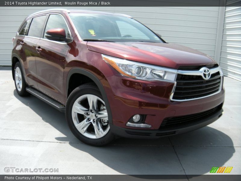 Moulin Rouge Mica / Black 2014 Toyota Highlander Limited