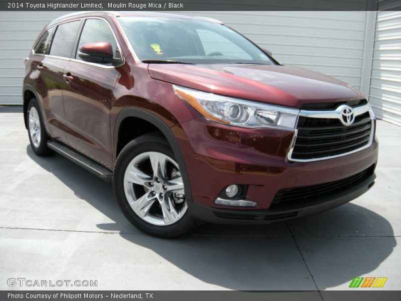 Moulin Rouge Mica / Black 2014 Toyota Highlander Limited