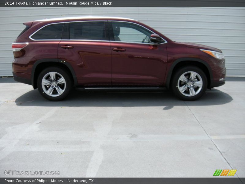 Moulin Rouge Mica / Black 2014 Toyota Highlander Limited