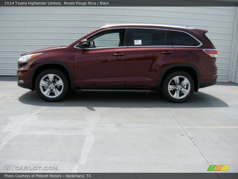 Moulin Rouge Mica / Black 2014 Toyota Highlander Limited