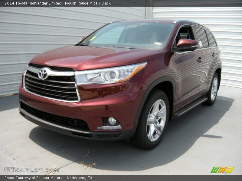 Moulin Rouge Mica / Black 2014 Toyota Highlander Limited