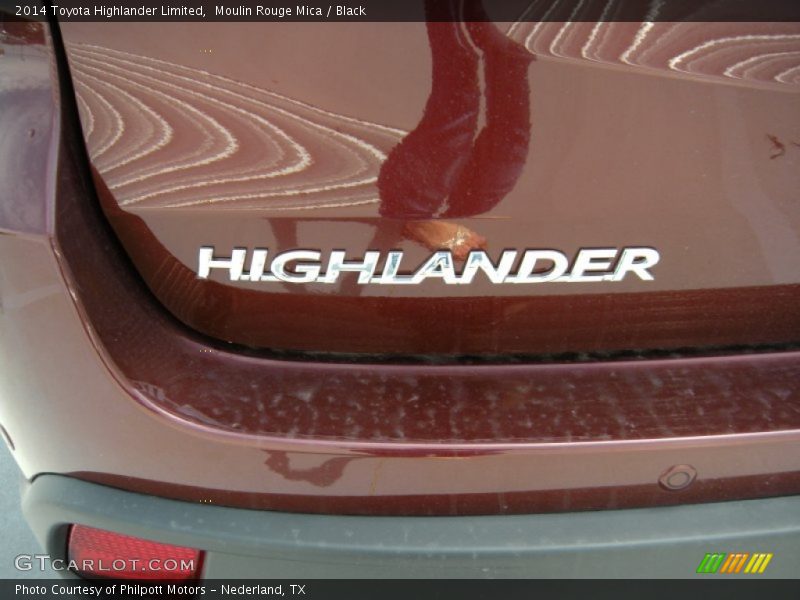 Moulin Rouge Mica / Black 2014 Toyota Highlander Limited