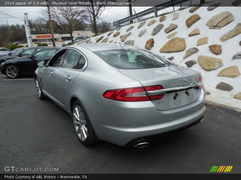 Rhodium Silver Metallic / Warm Charcoal/Ivory 2014 Jaguar XF 3.0 AWD