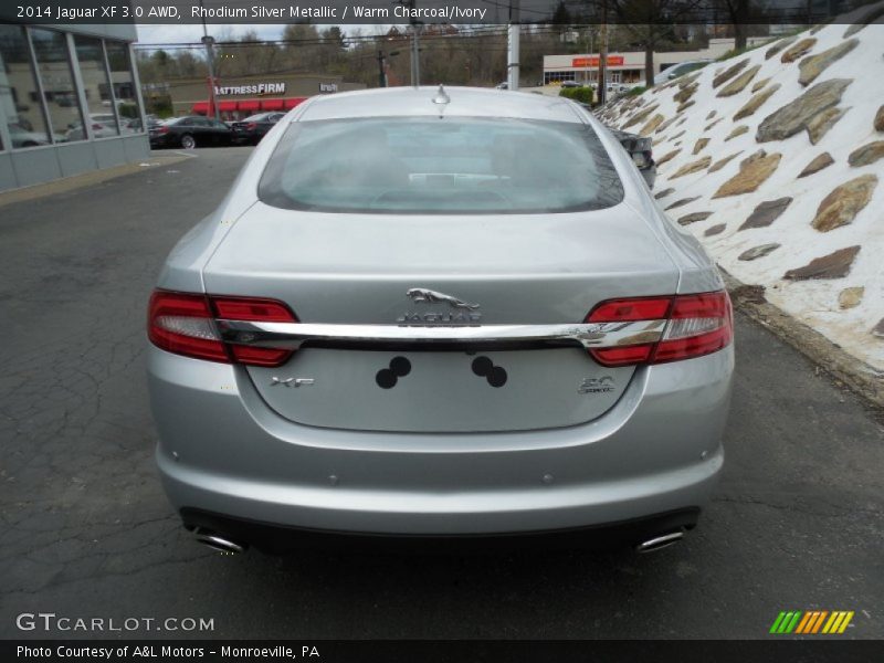 Rhodium Silver Metallic / Warm Charcoal/Ivory 2014 Jaguar XF 3.0 AWD