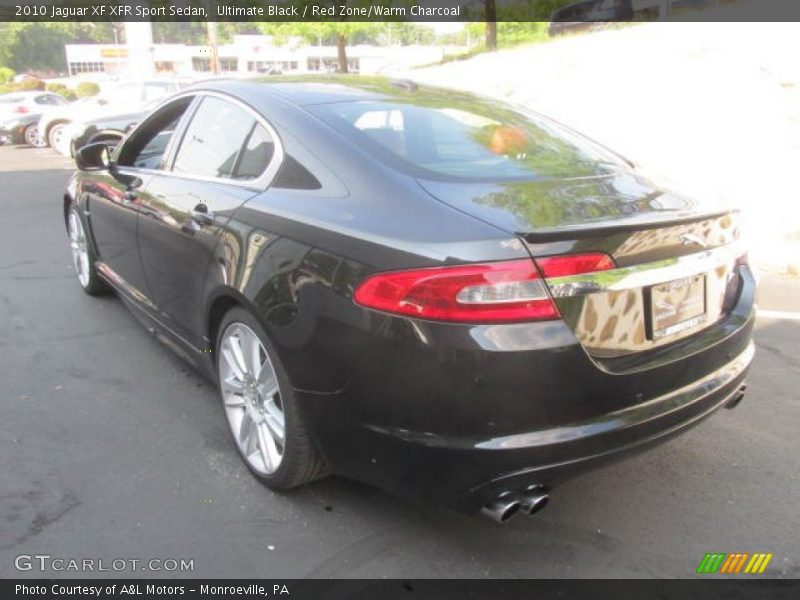 Ultimate Black / Red Zone/Warm Charcoal 2010 Jaguar XF XFR Sport Sedan