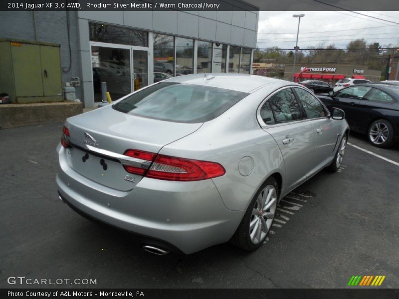 Rhodium Silver Metallic / Warm Charcoal/Ivory 2014 Jaguar XF 3.0 AWD