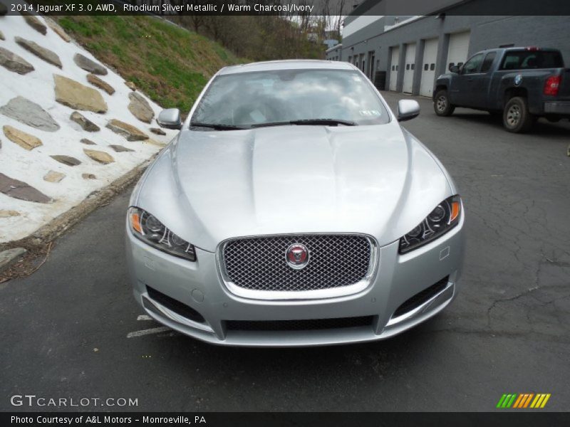 Rhodium Silver Metallic / Warm Charcoal/Ivory 2014 Jaguar XF 3.0 AWD