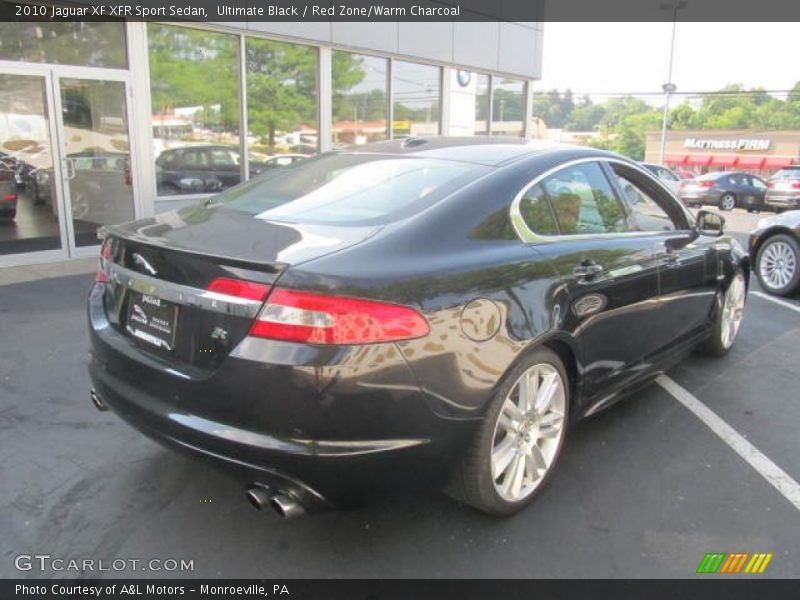 Ultimate Black / Red Zone/Warm Charcoal 2010 Jaguar XF XFR Sport Sedan