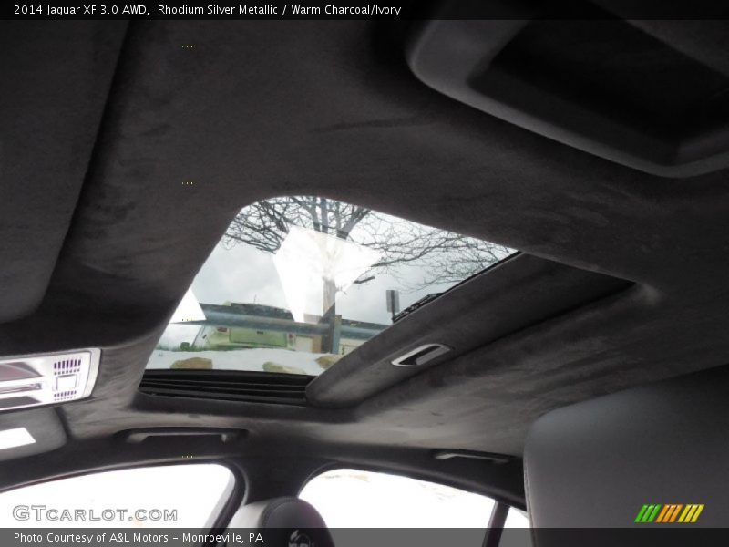 Rhodium Silver Metallic / Warm Charcoal/Ivory 2014 Jaguar XF 3.0 AWD